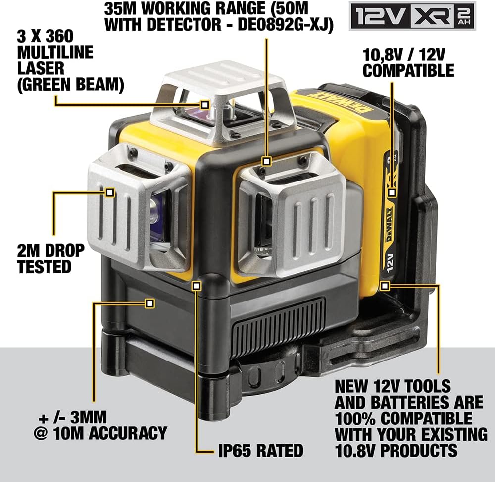 تراز لیزری نور سبز دیوالت مدل DCE089D1G - Dewalt DCE089D1G 08